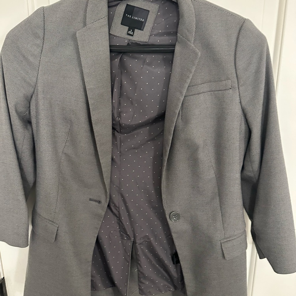 The Limited Charcoal Textured Blazer